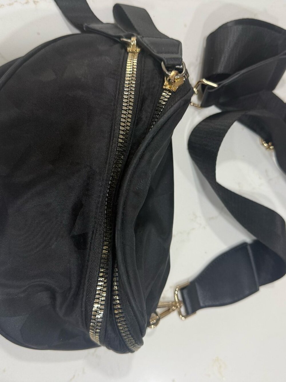 MZ Wallace Metro Belt Bag Black Gold